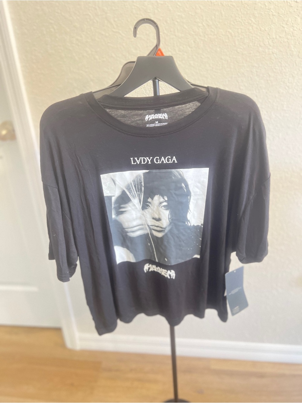 Lady Gaga Graphic Black Tee & Shorts for lounging (M)